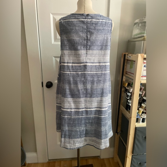 Linen blend striped tank dress - Picture 5 of 7